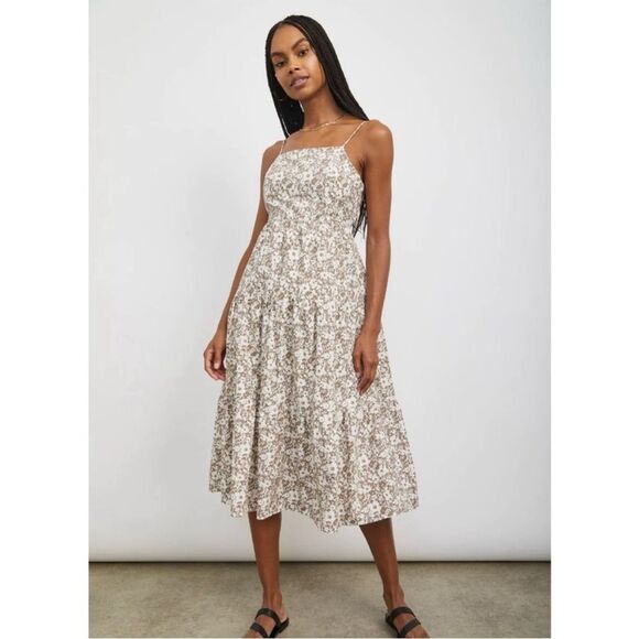 Rails Lena Midi Dress in Cafe Floral S - Picture 1 of 9